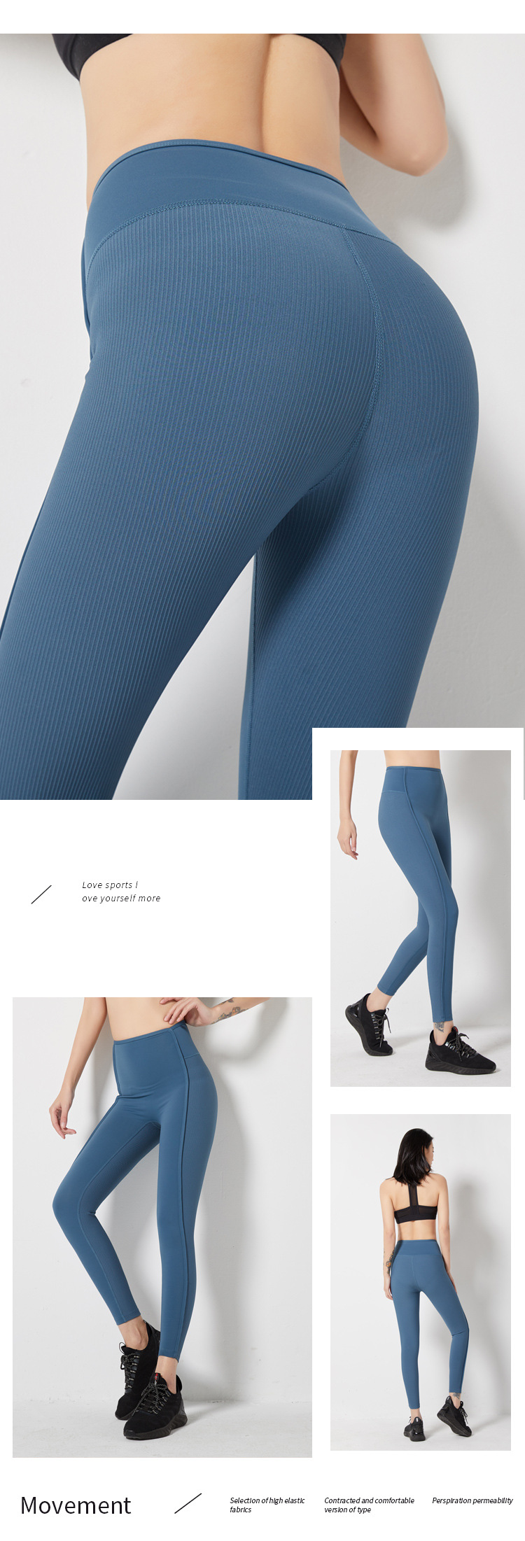 High Waist Hip Lift Fitness Pants Women's Elegant Running Quick-Drying Tight Sports Belly Contracting Thread Yoga Trousers Outer Wear Autumn and Winter
