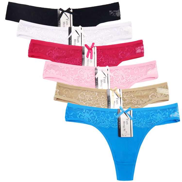 Yunmengni Foreign Trade Women's Cotton Panties AliExpress Amazon Wish Women's T-Back Factory Supply