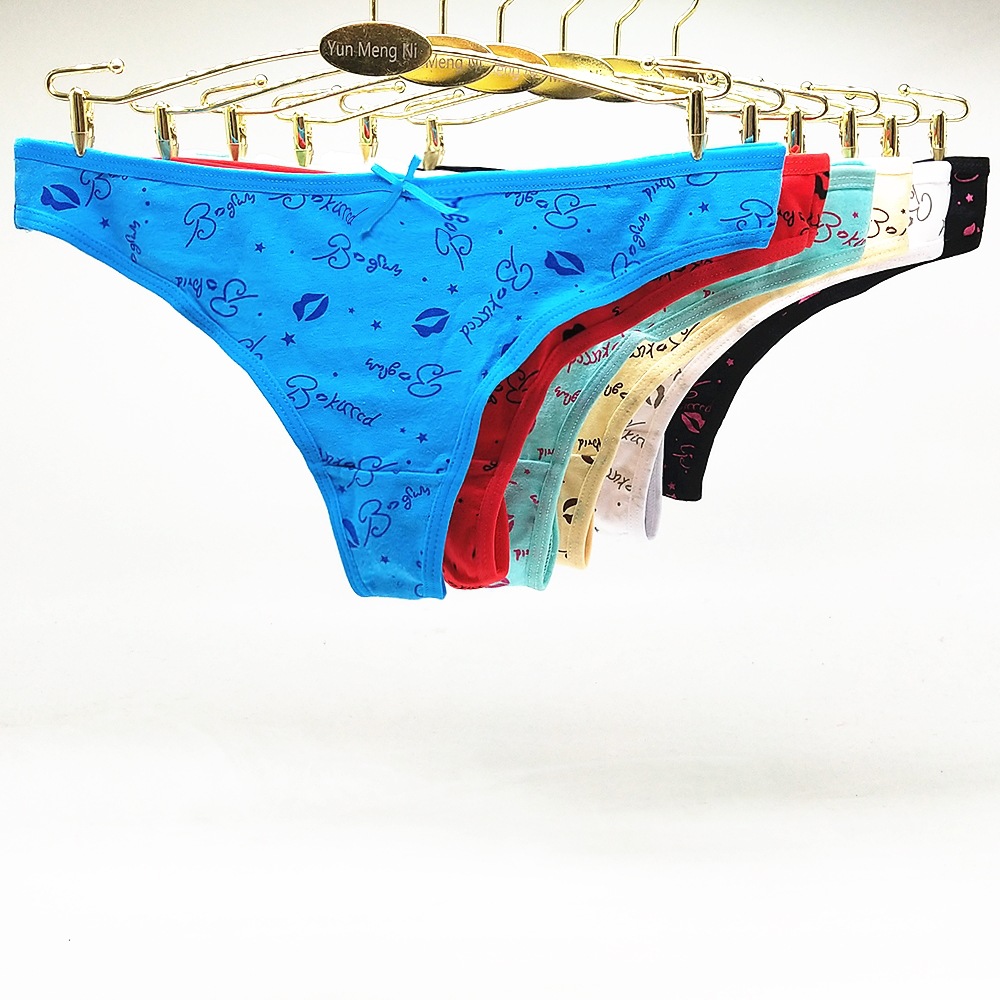 Yunmengni Fashion Letter Print Cotton Women&#039;s Underwear Foreign Trade in Stock Women&#039;s T-Back from AliExpress