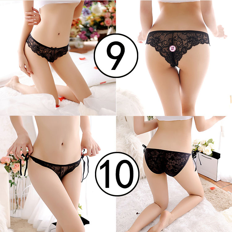 Women's Sexy Underwear Lace Women's Panties Women's Transparent Sexy Foreign Trade plus Size Lace up Open Crotch T-Back T-Shaped Panties Women's Sexy Underwear Lace Women's Panties Women's Transparent Sexy Foreign Trade plus Size Lace up Open Crotch T-Back T-Shaped Panties