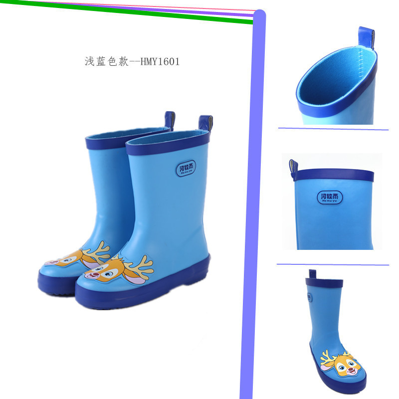 He Mu Yu 2018 New Cartoon Children's Rain Boots Rubber Environmental Protection Non-Slip Outdoor Stylish Water Shoes Factory Direct Sales He Mu Yu 2018 New Cartoon Children's Rain Boots Rubber Environmental Protection Non-Slip Outdoor Stylish Water Shoes Factory Direct Sales