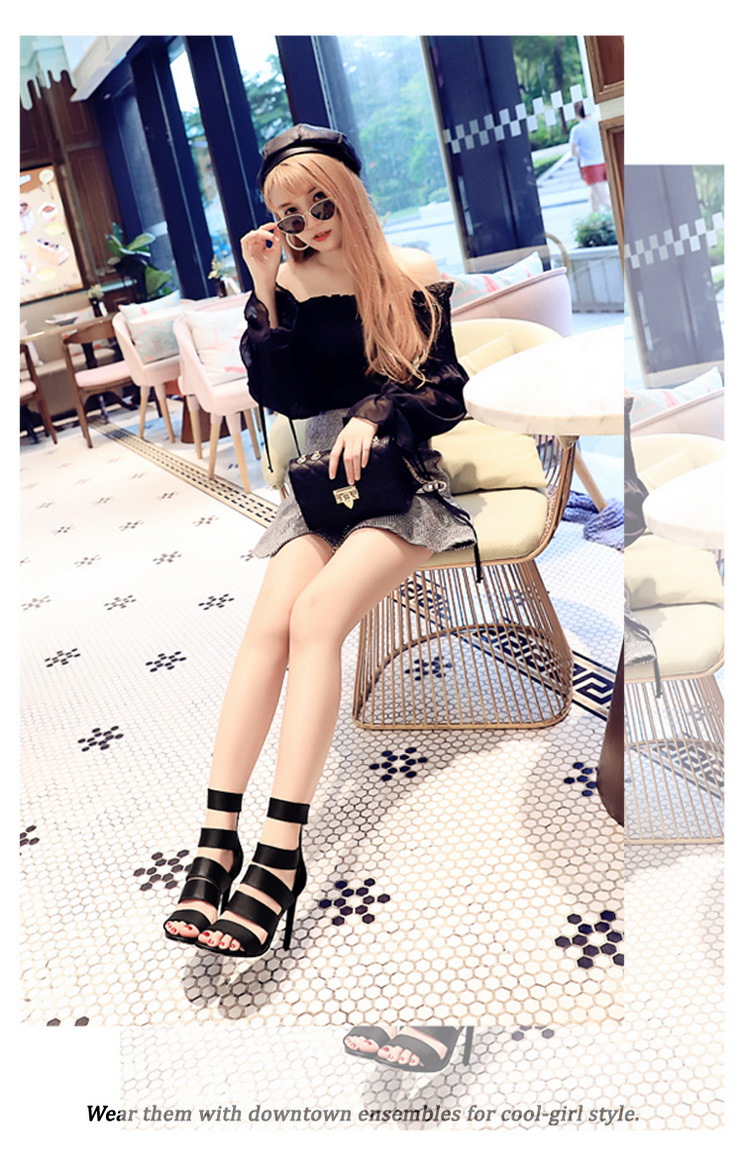 1901 Banquet Sexy Nightclubs Thinner Elastic Band Hollow out Super High Heels Women's Shoes Stiletto Heel Sandal Boots 1901 Banquet Sexy Nightclubs Thinner Elastic Band Hollow out Super High Heels Women's Shoes Stiletto Heel Sandal Boots