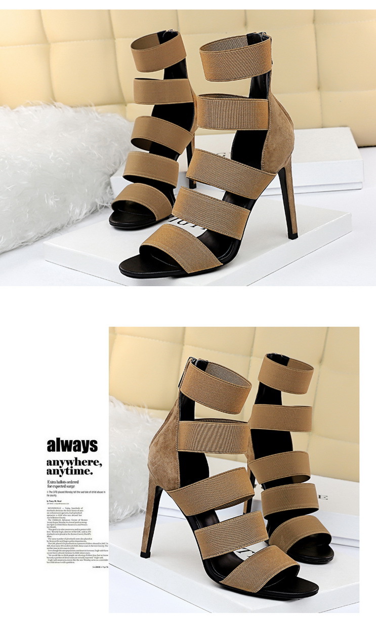 1901 Banquet Sexy Nightclubs Thinner Elastic Band Hollow out Super High Heels Women's Shoes Stiletto Heel Sandal Boots 1901 Banquet Sexy Nightclubs Thinner Elastic Band Hollow out Super High Heels Women's Shoes Stiletto Heel Sandal Boots