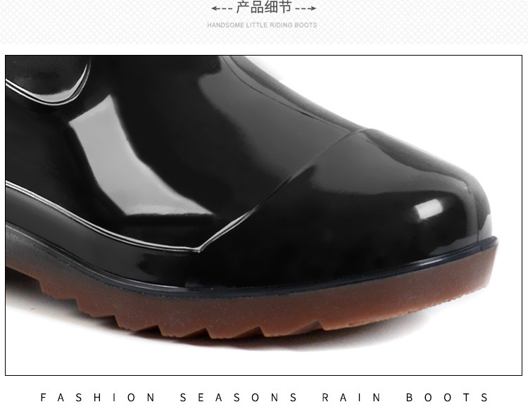 Plastic 3537 Rain Boots Men's Low-Cut Short Rain Shoes Black PVC Plastic Shoes Beef Tendon Platform Waterproof Shoes Rain Shoes Shoe Cover Plastic 3537 Rain Boots Men's Low-Cut Short Rain Shoes Black PVC Plastic Shoes Beef Tendon Platform Waterproof Shoes Rain Shoes Shoe Cover