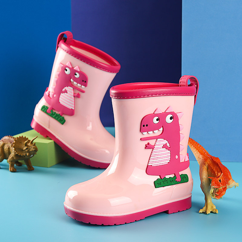 Style Children&#039;s Rain Boots Mid-Calf Cartoon Animal Cute Korean Style Children&#039;s Rain Boots One Piece Dropshipping