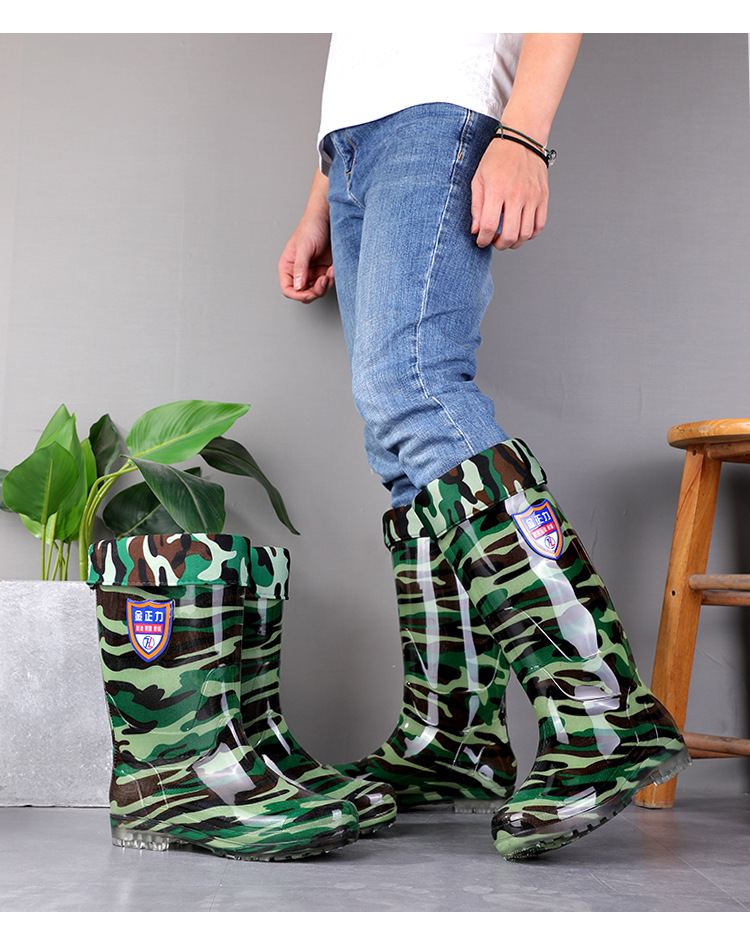 Add Knee-High Rain Boots PVC Material Black Men's Industrial Rain Boots Outdoor Rain Boots Factory Direct Supply Add Knee-High Rain Boots PVC Material Black Men's Industrial Rain Boots Outdoor Rain Boots Factory Direct Supply