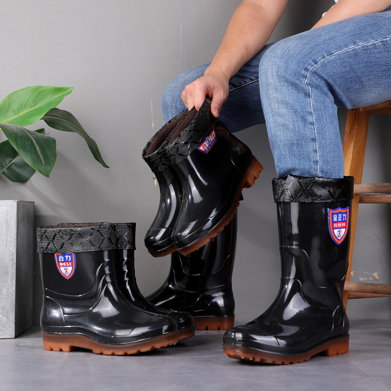 Low Mid-High Tube Rain Boots PVC Industrial Men&#039;s Rain Boots Outdoor Rain Boots Factory Direct Supply Quality Reliable
