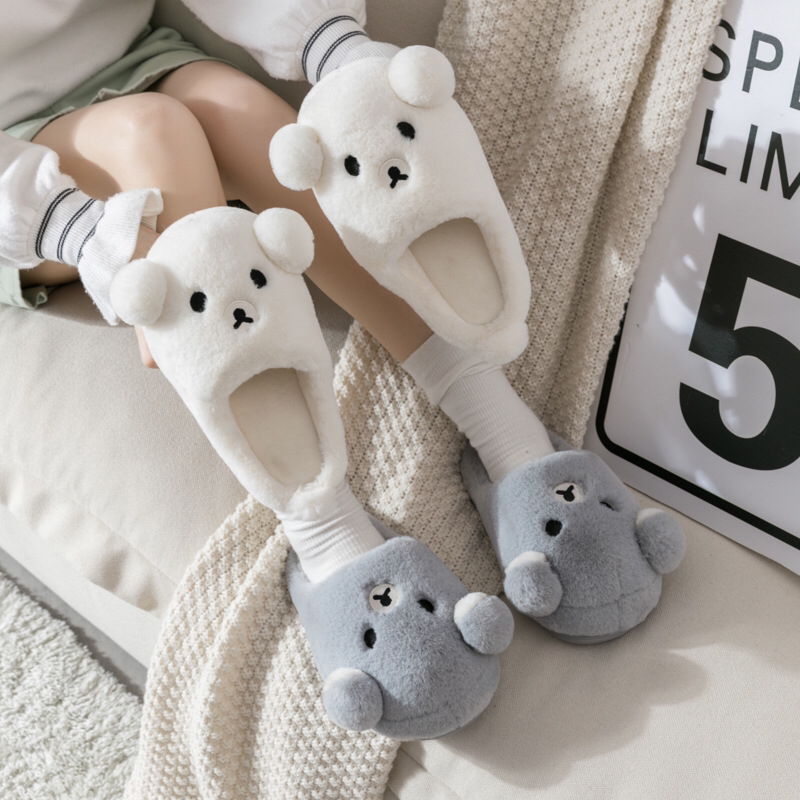 New Autumn and Winter Children&#039;s Cotton Slippers Shoes Boys and Girls Winter Fur Insulated Cotton-Padded Shoes a Family of Three Can Bear Cotton Slippers