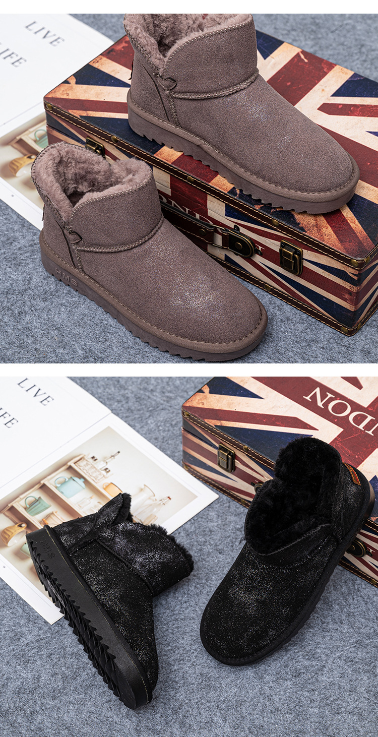 Women's Cotton-Padded Shoes Cross-Border Winter New Korean Style Daily Casual Platform UGG Fleece Lined Padded Warm Keeping Snow Boots for Women Women's Cotton-Padded Shoes Cross-Border Winter New Korean Style Daily Casual Platform UGG Fleece Lined Padded Warm Keeping Snow Boots for Women