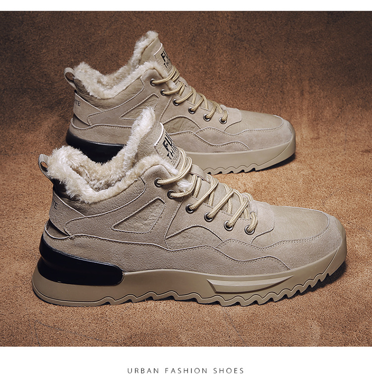 Men's Shoes 2021 New Winter Fleece-Lined High-Top Shoes Insulated Cotton-Padded Shoes Men's Mid-Top Casual Sneakers Versatile Fashion Shoes Men's Shoes 2021 New Winter Fleece-Lined High-Top Shoes Insulated Cotton-Padded Shoes Men's Mid-Top Casual Sneakers Versatile Fashion Shoes