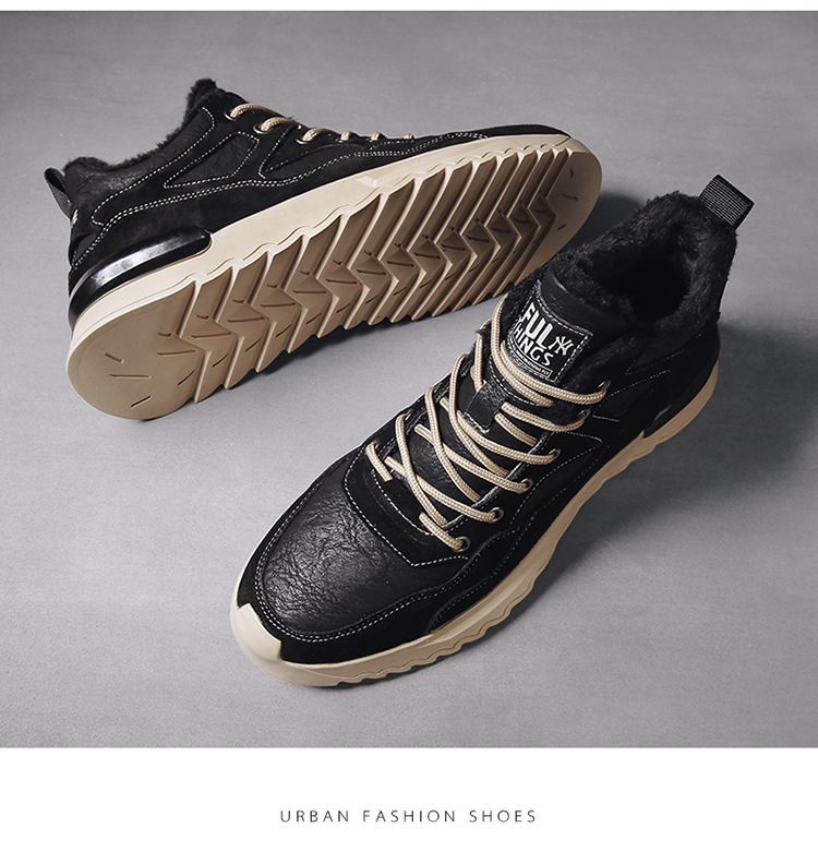 Men's Shoes 2021 New Winter Fleece-Lined High-Top Shoes Insulated Cotton-Padded Shoes Men's Mid-Top Casual Sneakers Versatile Fashion Shoes Men's Shoes 2021 New Winter Fleece-Lined High-Top Shoes Insulated Cotton-Padded Shoes Men's Mid-Top Casual Sneakers Versatile Fashion Shoes
