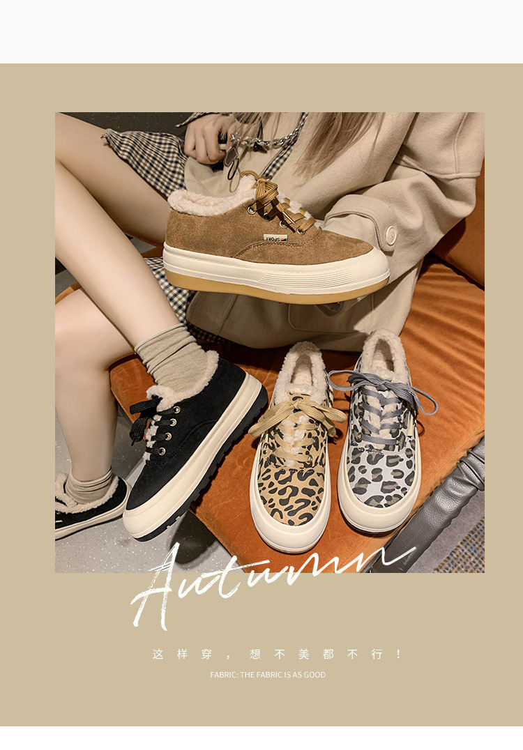 Fleece-Lined Vintage Cotton-Padded Shoes Women's New Korean Style Tied Winter Women's Shoes Fashion Casual Platform Canvas Shoes Fashion