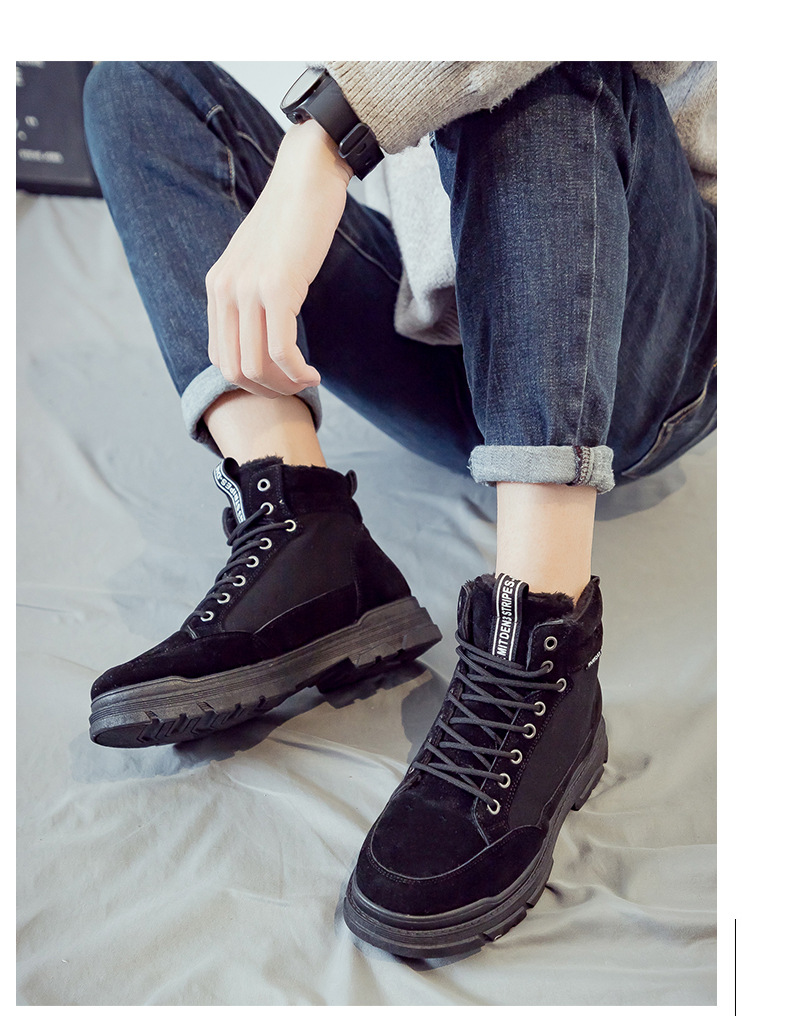 Winter Fleece Lined Padded Warm Keeping Snow Boots High Cotton-Padded Shoes British Style Dr. Martens Boots Men's Shoes Mid-Top Desert Workwear Boots Winter Fleece Lined Padded Warm Keeping Snow Boots High Cotton-Padded Shoes British Style Dr. Martens Boots Men's Shoes Mid-Top Desert Workwear Boots