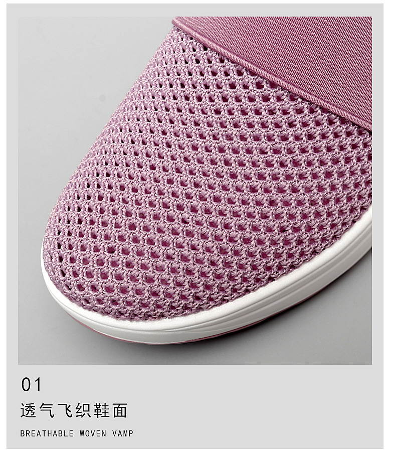 Foreign Trade Shoes 2021 Summer European and American plus Size Closed Toe Half Slippers Women's Mesh Heel-Free Slip-on Women's Shoes Flat Shoes