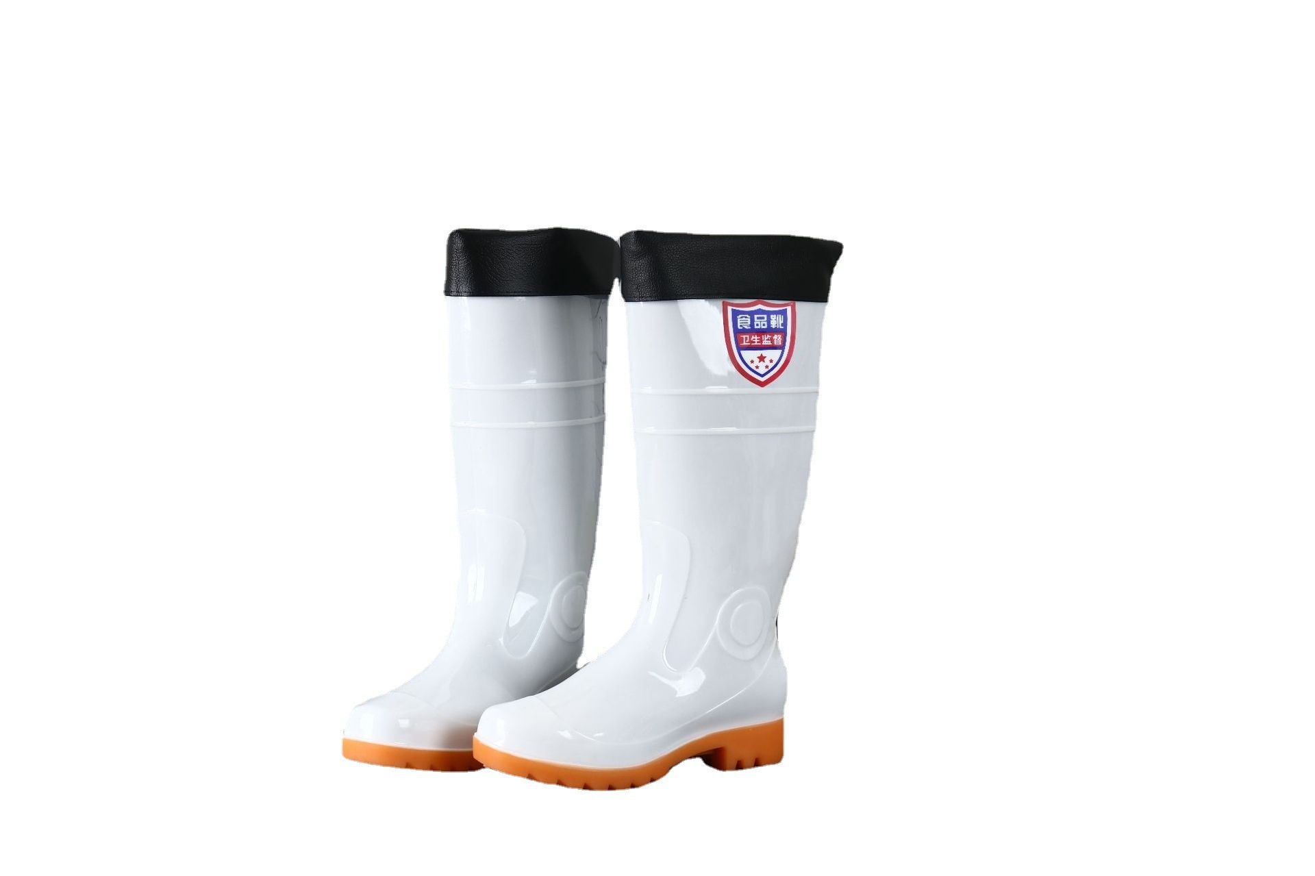 Four Seasons Spot Men's High-Top Injection Rain Boots Tmall Factory Sales round Toe Flat Heel White High-Top Rain Shoes Four Seasons Spot Men's High-Top Injection Rain Boots Tmall Factory Sales round Toe Flat Heel White High-Top Rain Shoes