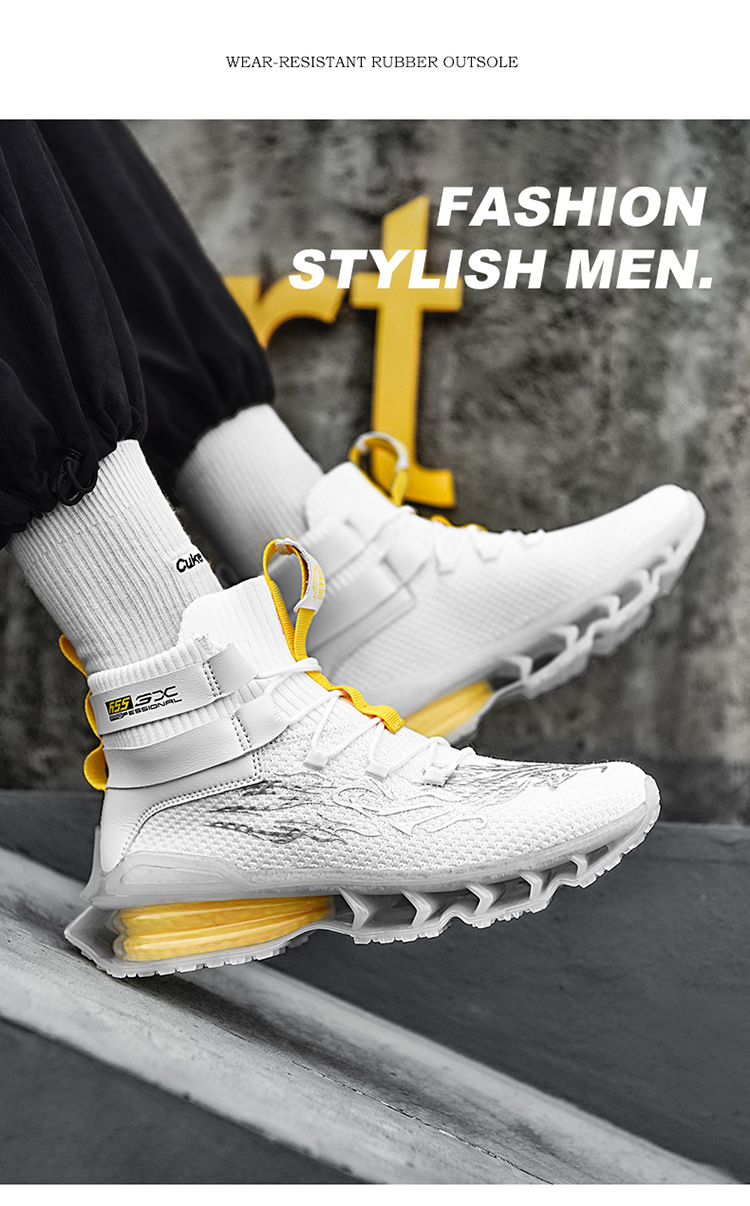 Autumn and Winter Universal White Front Lace-up Men's Solid Color round Toe High-Top Flat Heel Black Daily Men's Shoes Autumn and Winter Universal White Front Lace-up Men's Solid Color round Toe High-Top Flat Heel Black Daily Men's Shoes