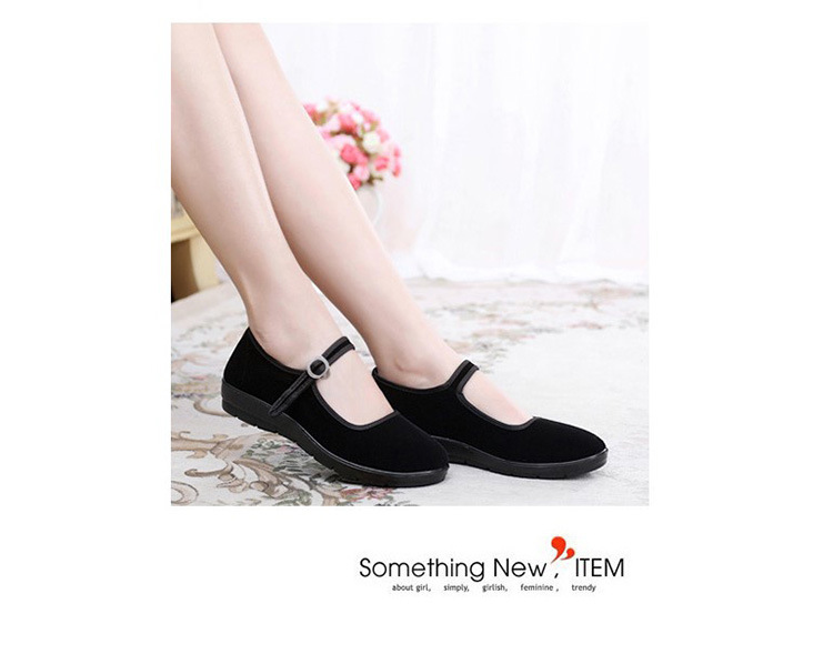 Beijing Cloth Shoes Women's Work Shoes Soft Bottom Hotel Black Cloth Shoes Flat Heel Square Dancing Shoes Flat Mom Shoes Beijing Cloth Shoes Women's Work Shoes Soft Bottom Hotel Black Cloth Shoes Flat Heel Square Dancing Shoes Flat Mom Shoes