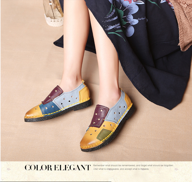 Large Size Women's Shoes Genuine Leather Assorted Colors Retro Flat Heel Soft Bottom Leather Shoes MiddleAged Mom Shoes Large Size Women's Shoes Genuine Leather Assorted Colors Retro Flat Heel Soft Bottom Leather Shoes MiddleAged Mom Shoes