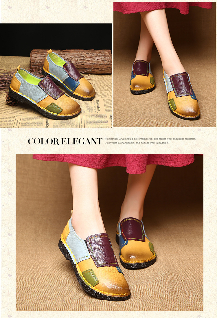 Large Size Women's Shoes Genuine Leather Assorted Colors Retro Flat Heel Soft Bottom Leather Shoes MiddleAged Mom Shoes Large Size Women's Shoes Genuine Leather Assorted Colors Retro Flat Heel Soft Bottom Leather Shoes MiddleAged Mom Shoes