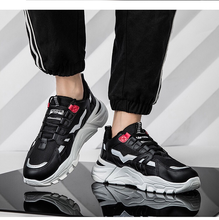 2020 Spring Korean Sports Shoes Trendy All-Match Men's Shoes Platform Running Shoes