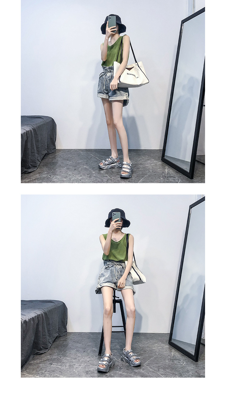 2020 Summer New Sandals Women's Korean-Style Platform Letter Fashion Casual Beach Shoes Women's Flat Heel Fairy Style Women's Shoes 2020 Summer New Sandals Women's Korean-Style Platform Letter Fashion Casual Beach Shoes Women's Flat Heel Fairy Style Women's Shoes