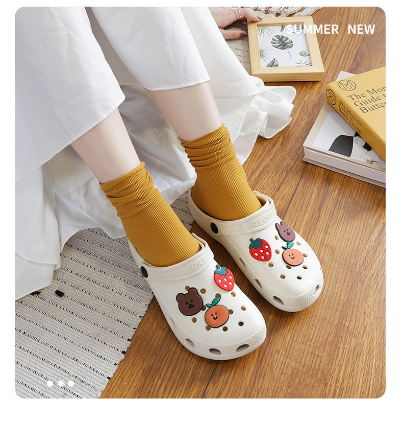 2022 New Summer Hollow out Shoes Women's Slippers Beach Shoes Flat Heel Hollow out Cartoon Breathable Closed Toe Women's Sandals 2022 New Summer Hollow out Shoes Women's Slippers Beach Shoes Flat Heel Hollow out Cartoon Breathable Closed Toe Women's Sandals