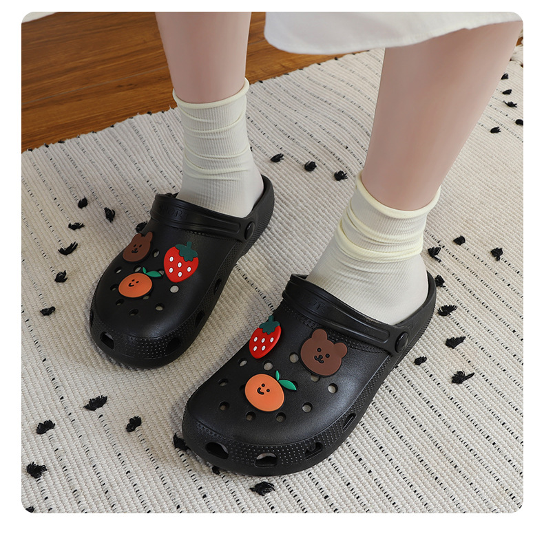 2022 New Summer Hollow out Shoes Women's Slippers Beach Shoes Flat Heel Hollow out Cartoon Breathable Closed Toe Women's Sandals 2022 New Summer Hollow out Shoes Women's Slippers Beach Shoes Flat Heel Hollow out Cartoon Breathable Closed Toe Women's Sandals