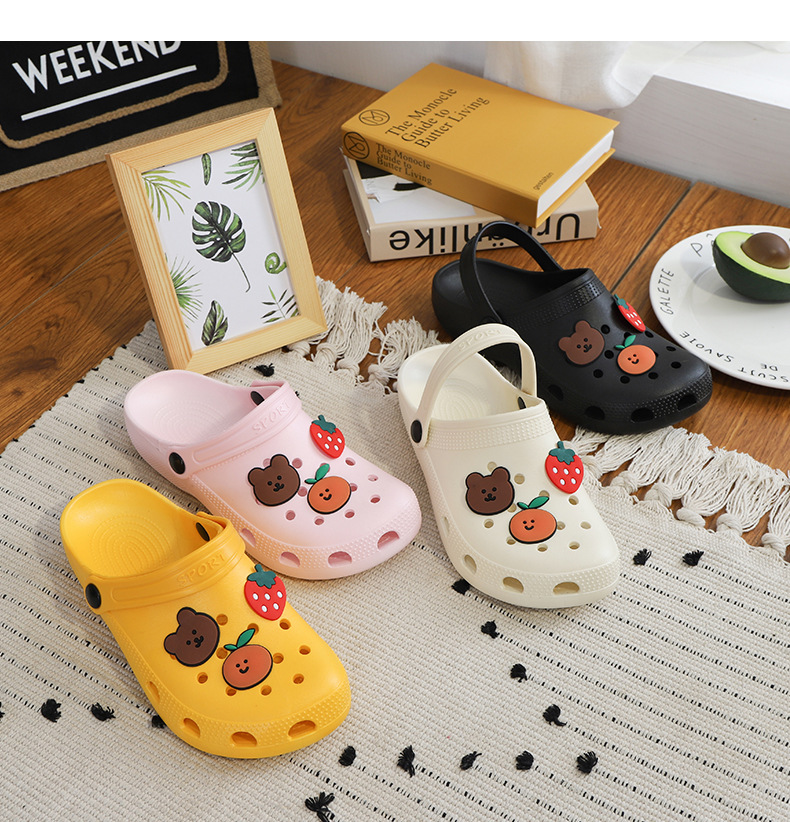 2022 New Summer Hollow out Shoes Women's Slippers Beach Shoes Flat Heel Hollow out Cartoon Breathable Closed Toe Women's Sandals 2022 New Summer Hollow out Shoes Women's Slippers Beach Shoes Flat Heel Hollow out Cartoon Breathable Closed Toe Women's Sandals