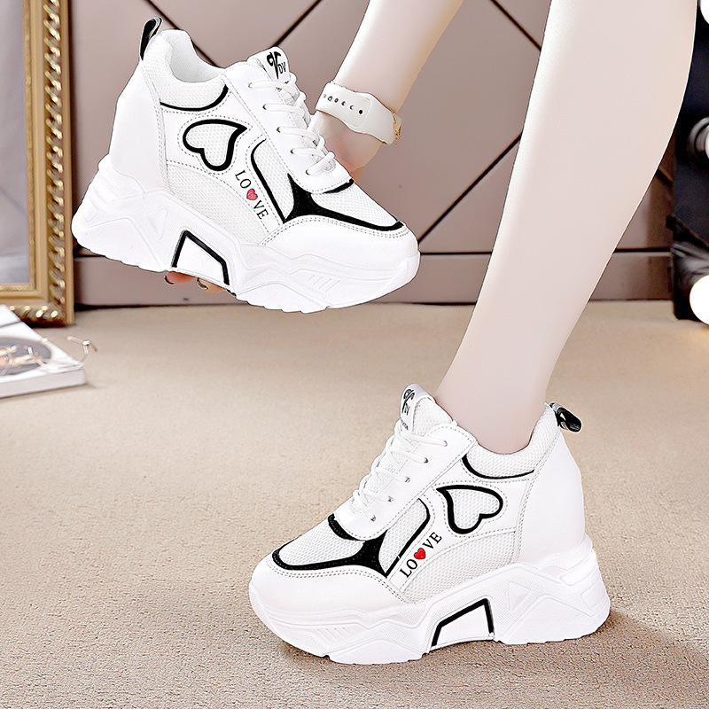 Dad Shoes Women&#039;s 2021 New Shoes Breathable Autumn and Winter Casual Women&#039;s Sports Shoes Platform Hidden Heel White Shoes