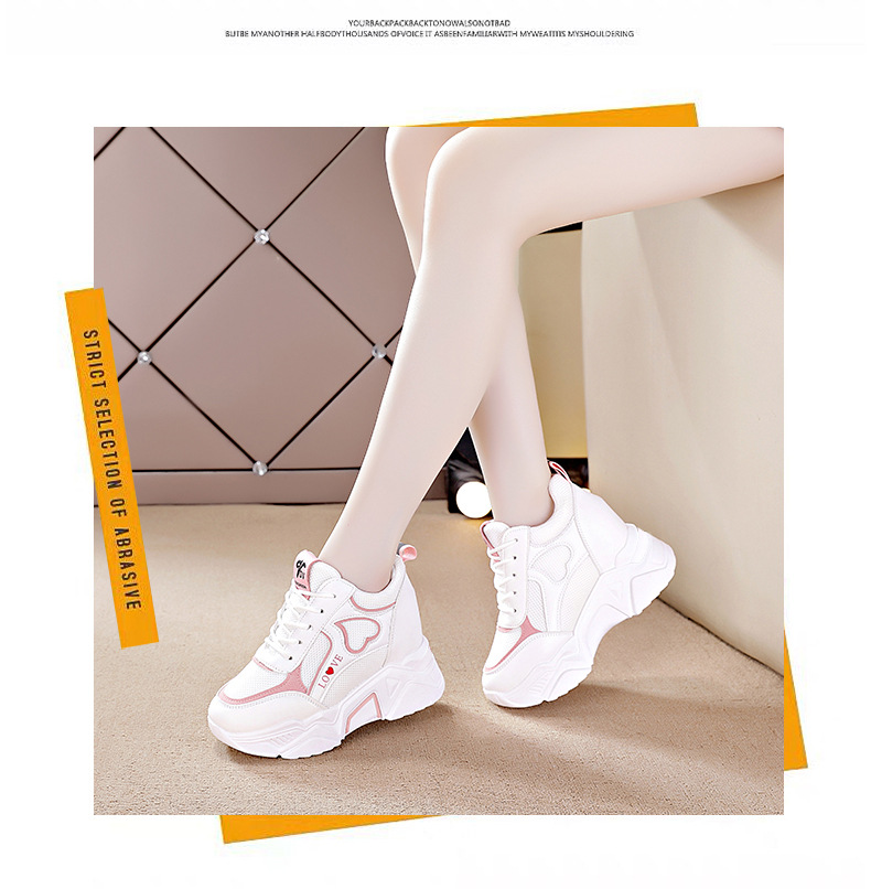 Dad Shoes Women's 2021 New Shoes Breathable Autumn and Winter Casual Women's Sports Shoes Platform Hidden Heel White Shoes