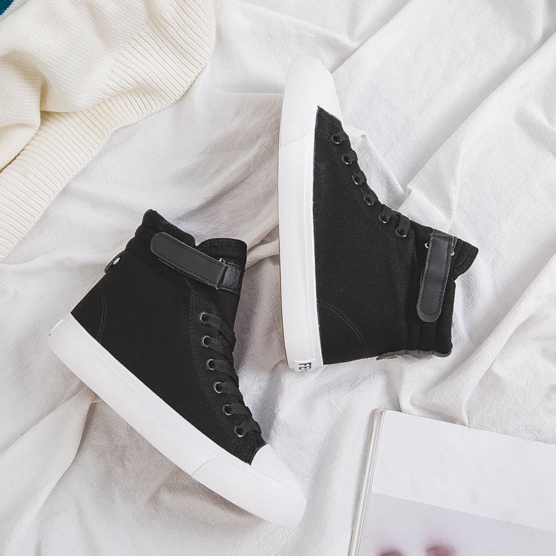 2019 feiyao high-top canvas shoes for women and cotton winter thermal shoes for Korean students anti-freeze leisure sports shoes for women