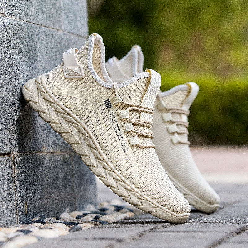 New 2020 Flying Woven Shoes Men&#039;s Shoes Breathable Coconut Low-Top Men&#039;s Casual Shoes Sports Shoes Running Shoes Internet Hot Shoes