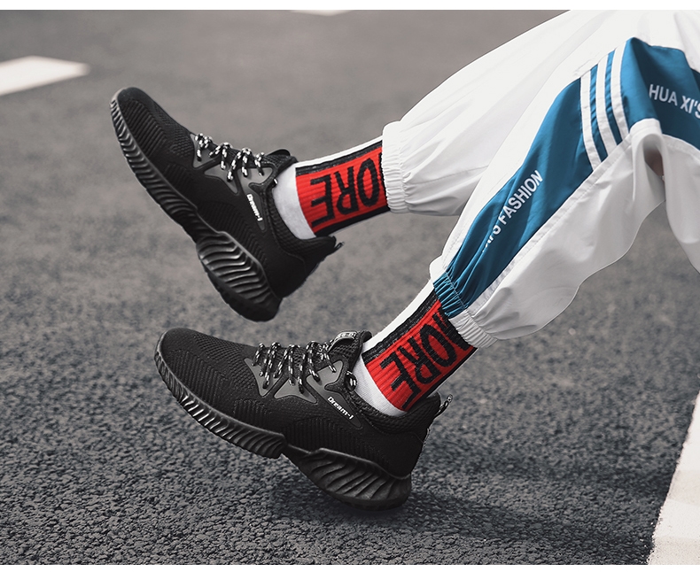 Alfa little coconut ins dad shoes sports shoes fashion shoes men&#039;s shoes Korean version fly knit shoes