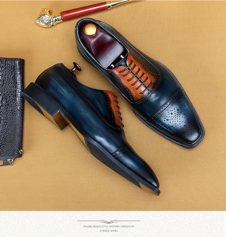 Entity-Ordered Genuine Leather Handmade Leather Shoes Original Leather Polished Oxford Shoes Business Work Shoes Brogue Suit Shoes Entity-Ordered Genuine Leather Handmade Leather Shoes Original Leather Polished Oxford Shoes Business Work Shoes Brogue Suit Shoes