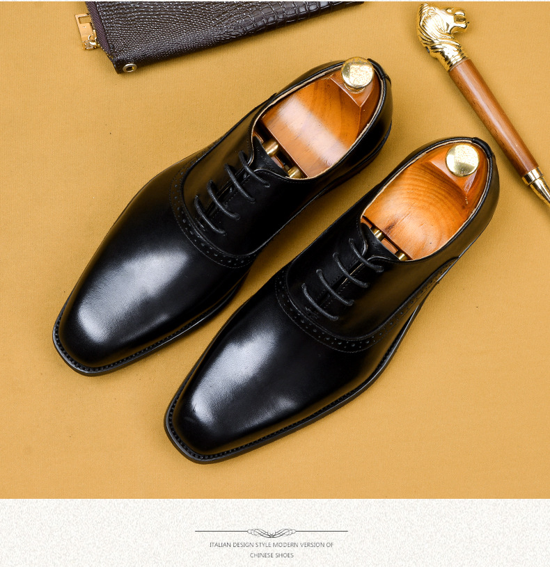 Men's Formal Wear Business Casual Leather Shoes Men's Genuine Leather England Style First Layer Cowhide Shoes Factory Resume Work Customization Men's Formal Wear Business Casual Leather Shoes Men's Genuine Leather England Style First Layer Cowhide Shoes Factory Resume Work Customization