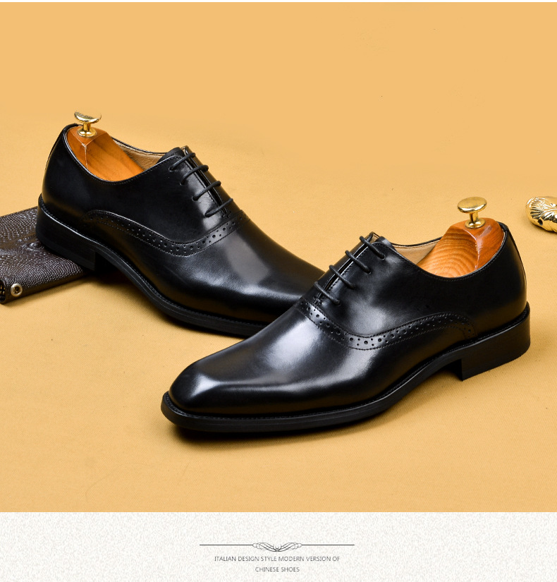 Men's Formal Wear Business Casual Leather Shoes Men's Genuine Leather England Style First Layer Cowhide Shoes Factory Resume Work Customization Men's Formal Wear Business Casual Leather Shoes Men's Genuine Leather England Style First Layer Cowhide Shoes Factory Resume Work Customization