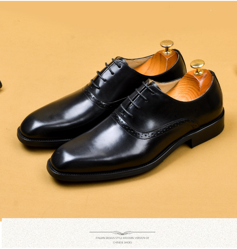 Men's Formal Wear Business Casual Leather Shoes Men's Genuine Leather England Style First Layer Cowhide Shoes Factory Resume Work Customization Men's Formal Wear Business Casual Leather Shoes Men's Genuine Leather England Style First Layer Cowhide Shoes Factory Resume Work Customization
