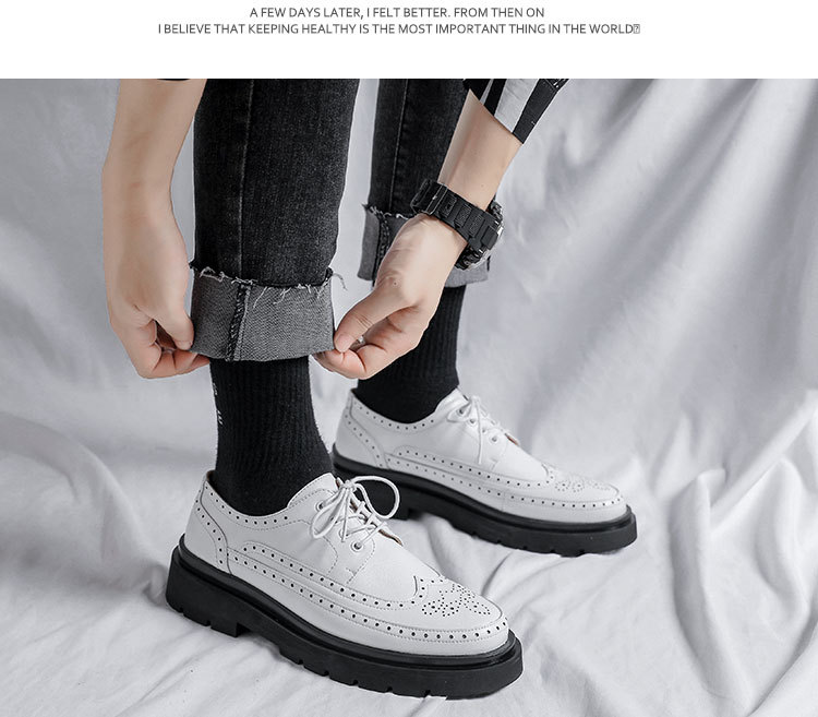 New Autumn British Trend All-Match Leather Shoes Brogue Bridegroom Casual Shoes 86260-T New Autumn British Trend All-Match Leather Shoes Brogue Bridegroom Casual Shoes 86260-T