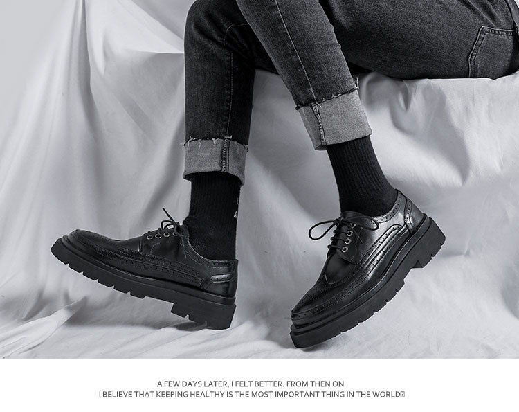 New Autumn British Trend All-Match Leather Shoes Brogue Bridegroom Casual Shoes 86260-T New Autumn British Trend All-Match Leather Shoes Brogue Bridegroom Casual Shoes 86260-T