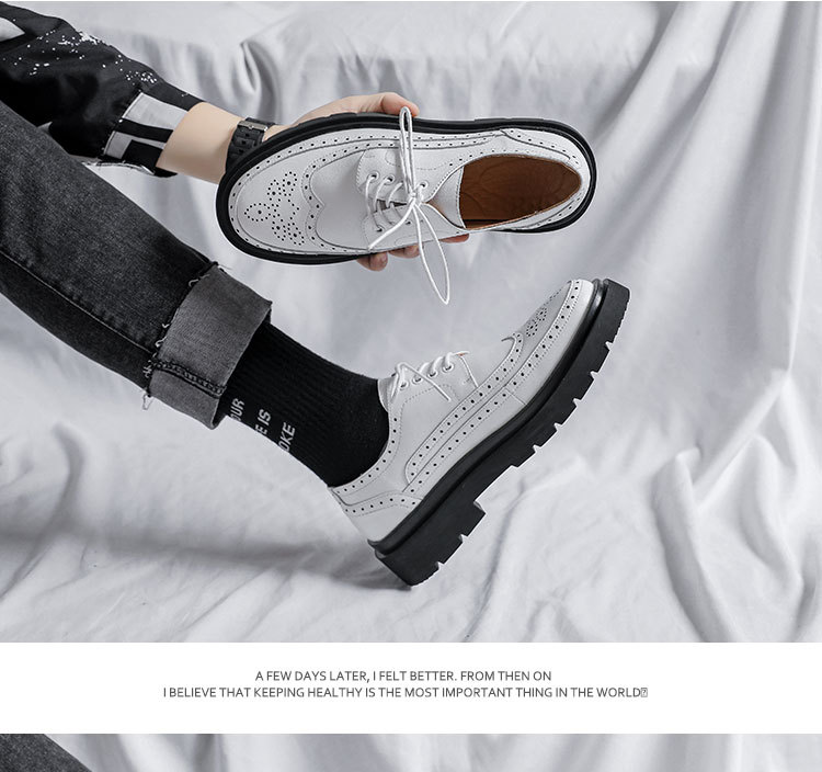 New Autumn British Trend All-Match Leather Shoes Brogue Bridegroom Casual Shoes 86260-T New Autumn British Trend All-Match Leather Shoes Brogue Bridegroom Casual Shoes 86260-T