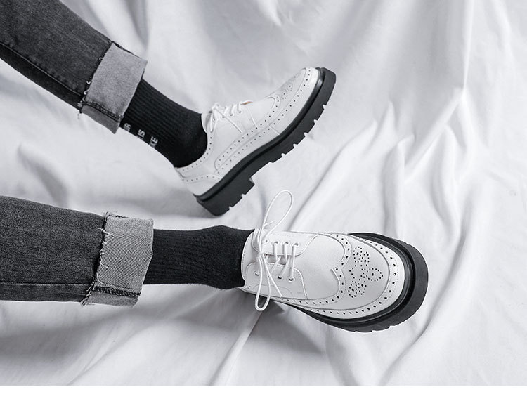 New Autumn British Trend All-Match Leather Shoes Brogue Bridegroom Casual Shoes 86260-T New Autumn British Trend All-Match Leather Shoes Brogue Bridegroom Casual Shoes 86260-T