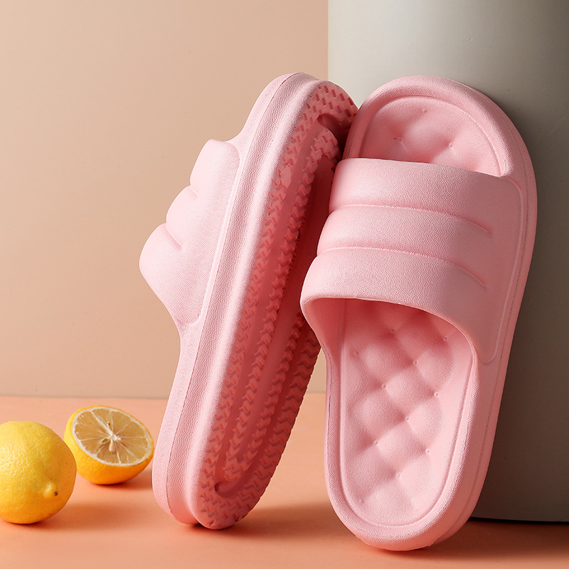 Eva Platform Non-Slip Home Sandals Comfortable Soft Massage Sole Bread Slippers for Women Summer Slippers Men