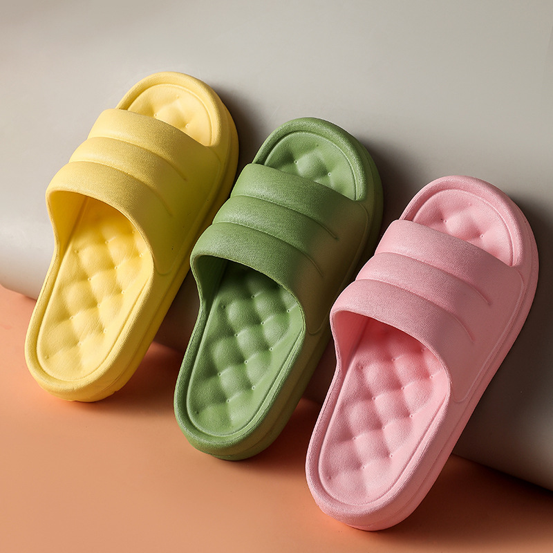 Eva Platform Non-Slip Home Sandals Comfortable Soft Massage Sole Bread Slippers for Women Summer Slippers Men