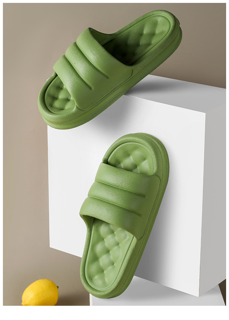 Eva Platform Non-Slip Home Sandals Comfortable Soft Massage Sole Bread Slippers for Women Summer Slippers Men