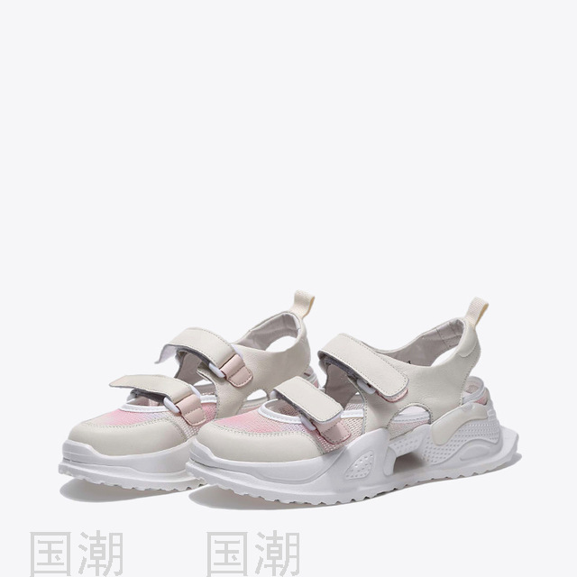 Fashion Lace-up Velcro Hollow-out Dad Shoes Women's Breathable Color-Blocking Summer Sports Running Shoes Sandals Live