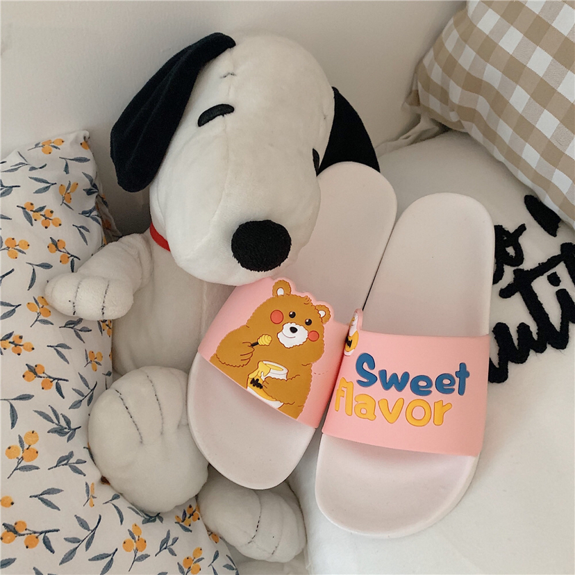 Women's Summer Indoor Bath Ins Style Girl Heart Student Flat Cute Bear Sandals Foreign Trade Women's Summer Indoor Bath Ins Style Girl Heart Student Flat Cute Bear Sandals Foreign Trade