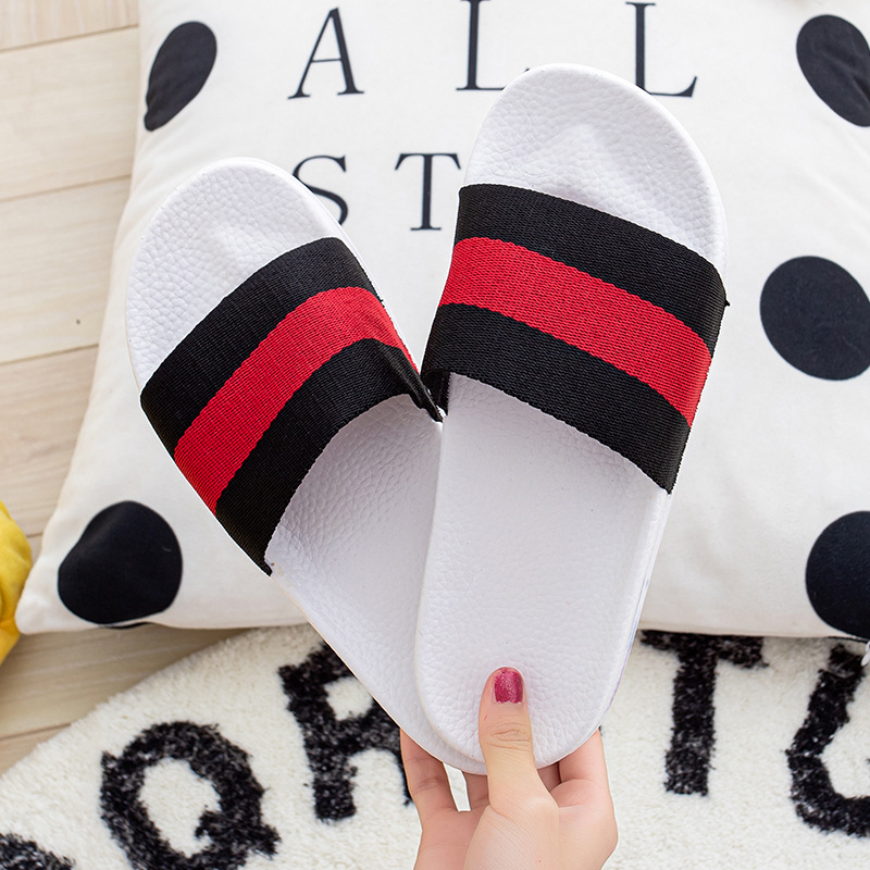Fashion Brand Striped Slippers Summer Home Indoor Bathroom Bath Soft Bottom Home Ribbon outside Couples Sandals Men Fashion Brand Striped Slippers Summer Home Indoor Bathroom Bath Soft Bottom Home Ribbon outside Couples Sandals Men