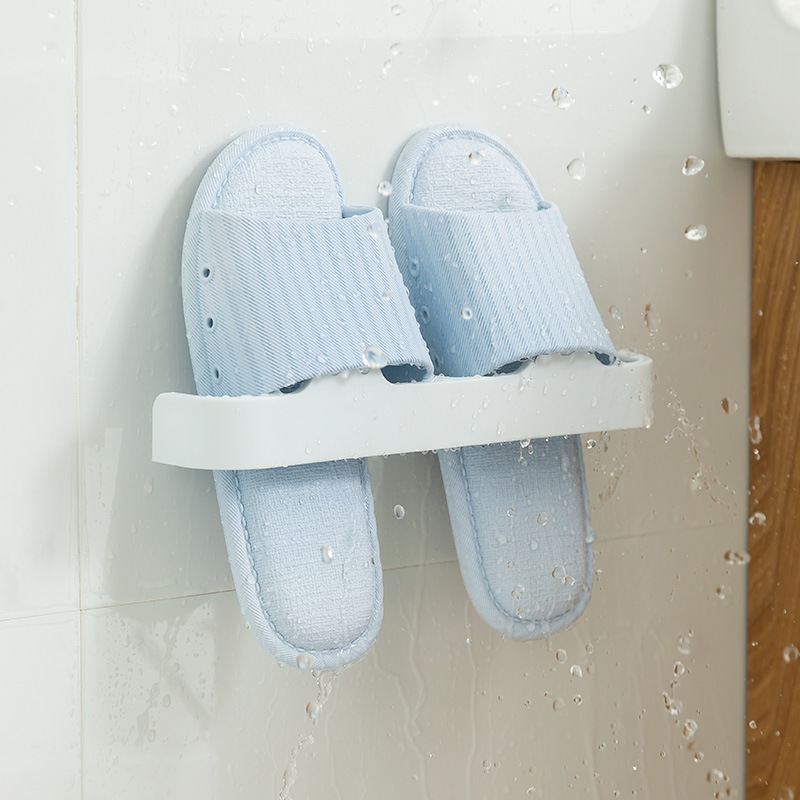 High-End Toilet Strong Cat&#039;s Paw Slippers Storage Fantastic Wall-Mounted Seamless Punch-Free Slipper Rack