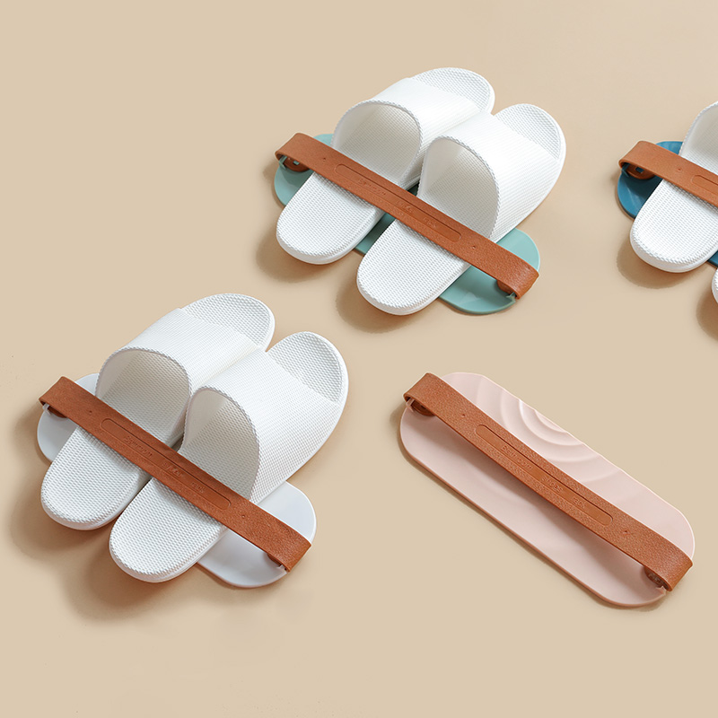 Punch-Free Wall-Mounted Shoe Rack Put on Shoes Household Bathroom Wall Saving Space Draining Slipper Rack