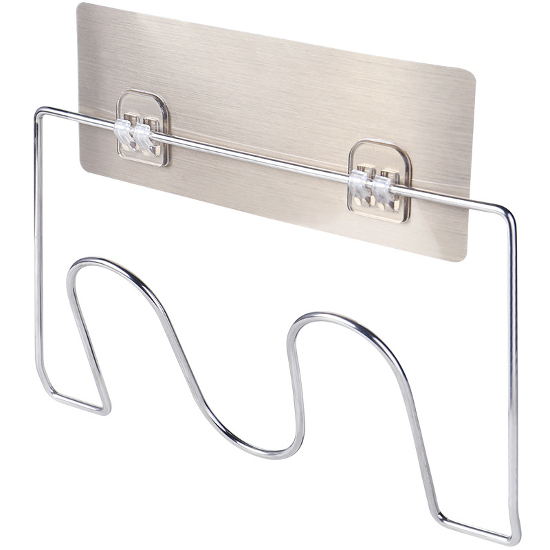 Stainless steel slipper rack bathroom shoe rack household wall hanging non - punch feel back shelf bathroom shoe 